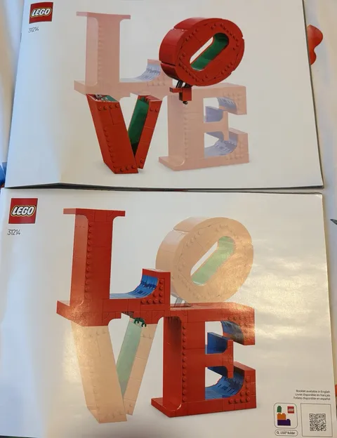 Lego Art LOVE Instruction Manuals Set Number 31214