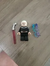 Lego Star Wars Minifigure Count Dooku Minifig & Chrome Lightsaber