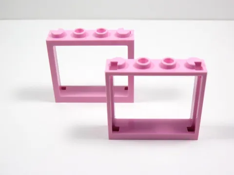 LEGO Lot of 2 Pink 1x4x3 Window Frames ONLY Minifig S9