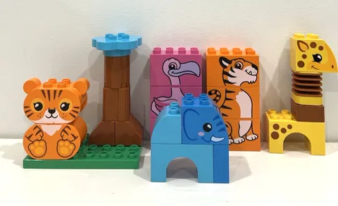 LEGO DUPLO Animals - tiger, giraffe, elephant, flamingo