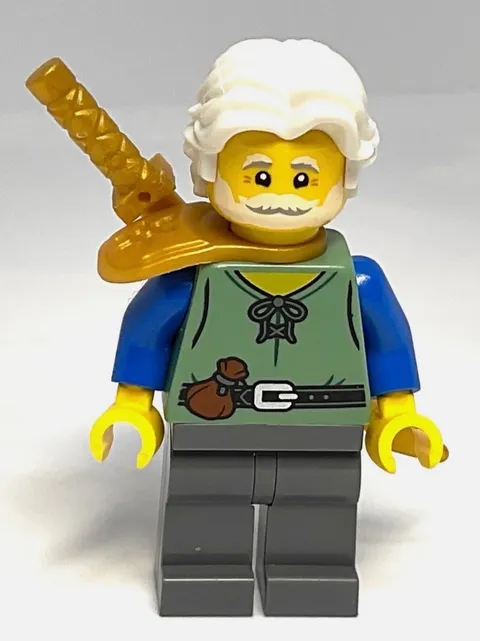 Lego Peasant w/ Sword  = Medieval Castle Minifigure