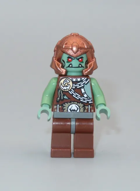 LEGO Castle Troll Warrior 8 copper helmet Fantasy Era  minifigure 7078