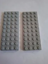 No 419 2x Lego plate 4x10.  3030 Light Grey