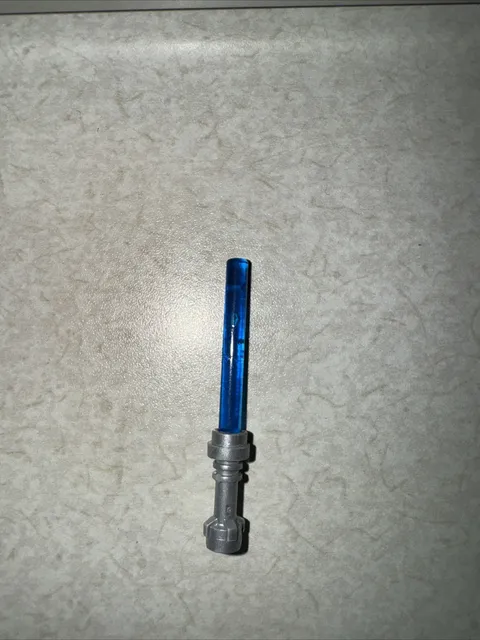 Lego Star Wars DARK BLUE LIGHT SABER w silver Hilt Jedi Minifig Blade Weapon@