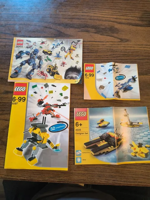 Vintage LEGO Instruction Manuals Lot (2003-2004) - 4097, 4505, 7212, Catalog