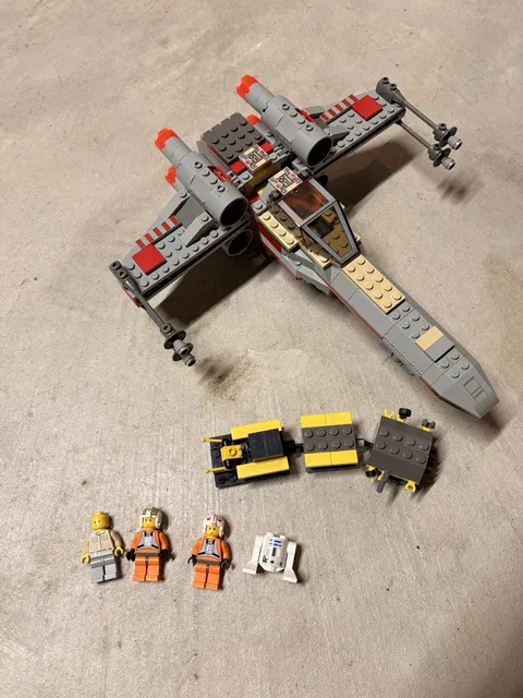 LEGO 7140 - Star Wars - X-wing Fighter - 1999 - NO BOX or Instructions Read!!!