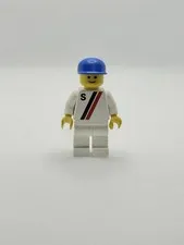 Lego Classic Traffic Minifigure: Road Rebel s009 6644 Blue Cap Red Black Stripe