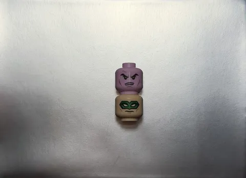 Lego Green Lantern Official Head & Custom Printed Sinestro Head
