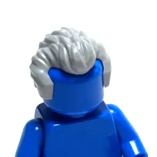 Lego - Minifigure Hair - Light Grey, Short, Receded Hairline