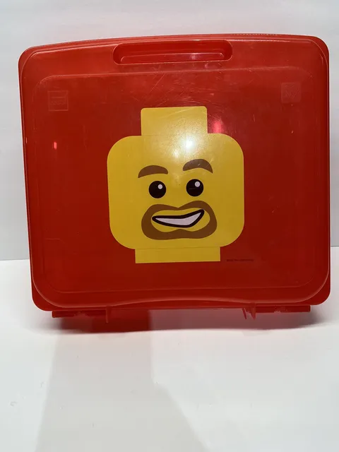 Lego Rare 2010 Project Case Minifigure w/ Head Goatee Red Pattern Storage