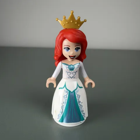 Lego Ariel Human White Dress Gold Crown Disney Princess Minifigure 43191