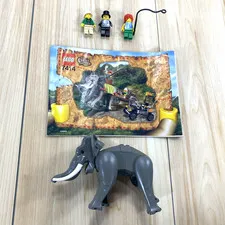 LEGO® Adventurers Elephant Caravan 7414 Minifigures, Partial Elephant & Manual