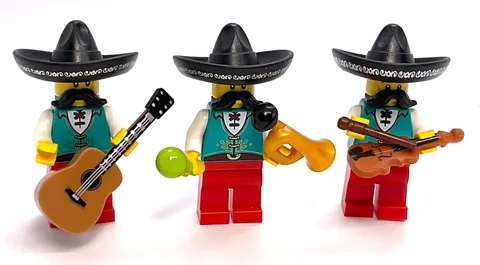 Lego Mariachi Band - Musicians Minifigure - Western Frontier Characters