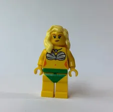 Lego Female Bikini Minifigure Swimsuit Blond City Freckles Green Lot CMF rare