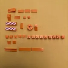 LEGO Lot Of VTG ORANGE Pieces (32)