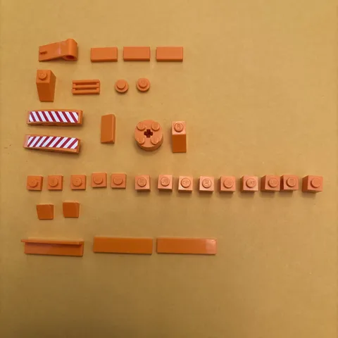 LEGO Lot Of VTG ORANGE Pieces (32)