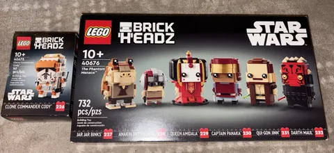 LEGO Star Wars Brickheadz 40676 Phantom Menace & 40675 Commander Cody NEW SEALED