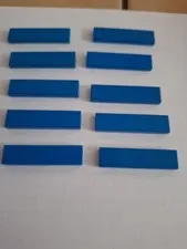No 356 10x Lego Tile 1x4 2431 Blue