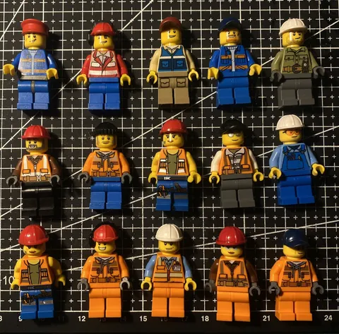 lego construction workers - city minifigures