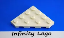 10 LEGO White Wedge Plate 4 x 4 without Corner (30503) Triangle  10 Pieces