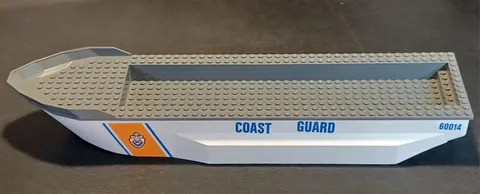 LEGO  City  Coast Guard Patrol 60014 *Boat Hull Only* ~ Gray/White ~          ‐V