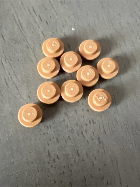 LEGO 4073 Medium Nougat Plate, Round 1x1 - 10 Pieces
