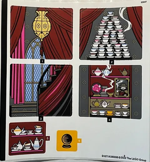 LEGO STICKER SHEET  76396 HOGWARTS MOMENTS: DIVINATION CLASS Set New