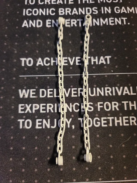 Lot Of 2 Lego Chains, Grey, 21 Links Long