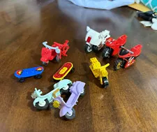 LEGO Motorcycle/Scooter Vehicle Lot w/ Skateboard Multicolor Plastic