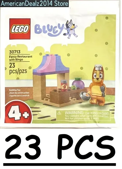 LEGO BLUEY Fancy Restaurant with Bingo Bag 23 Piece Building Toy Set 30713
