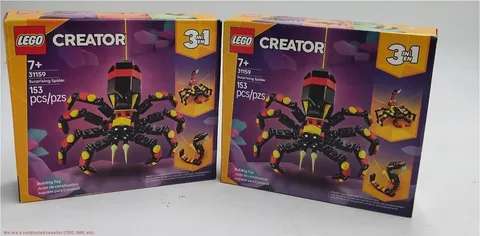 2 PACK LEGO Creator 3 in 1 Wild Animals Surprising Spider Building Toy 31159