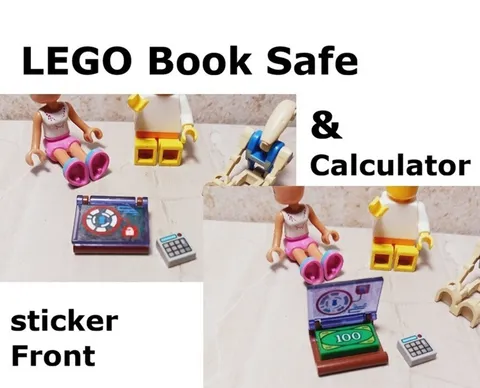 LEGO Book Safe Sticker Money Moolah Dough CaSH Calculator Set Dollar Benjamin