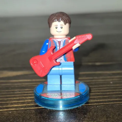 LEGO Dimensions Back to the Future Marty McFly Minifigure w/ Guitar & Tag
