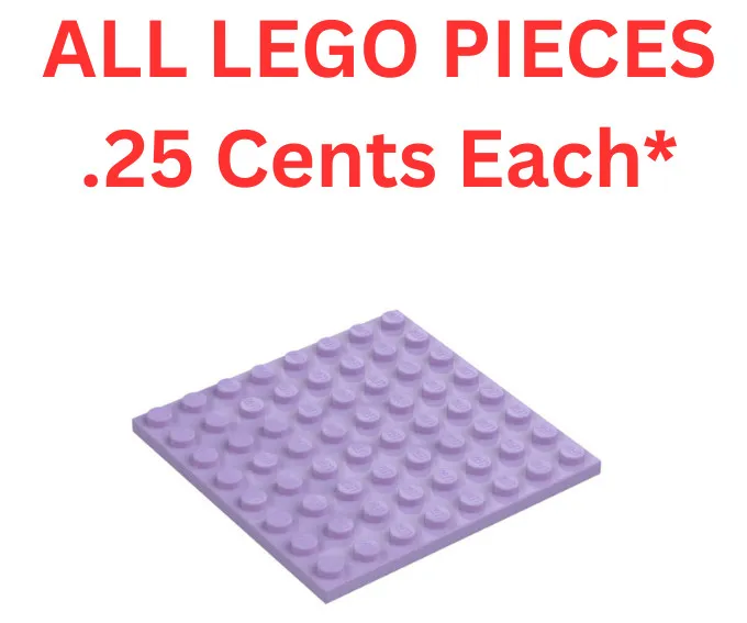 LEGO Plate 8x8 Lavender 41539 - Genuine LEGO Parts Pieces Bulk