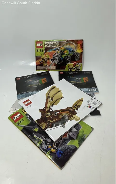 Lot Of 7 Pcs Assorted Lego Large Print Mixed Instruction Manuals For Age 3+