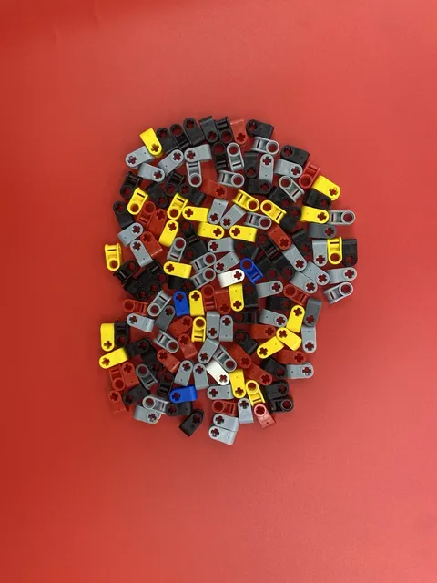 Approx. 140x LEGO Technic Axle & Pin Connector Parts Lot Mixed Colors