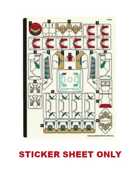 LEGO 80045 - Monkie Kid - Monkey King Ultra Mech - STICKER SHEET