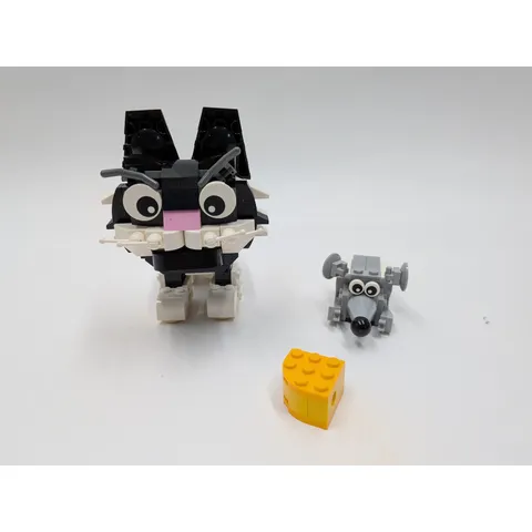 LEGO Creator 3in1 Furry Creatures Cat and Mouse Set 31021 Retired 2014 Black