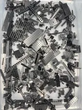 1 lb. Bulk Mixed Black Legos - standard blocks and unique pieces (Lot T)
