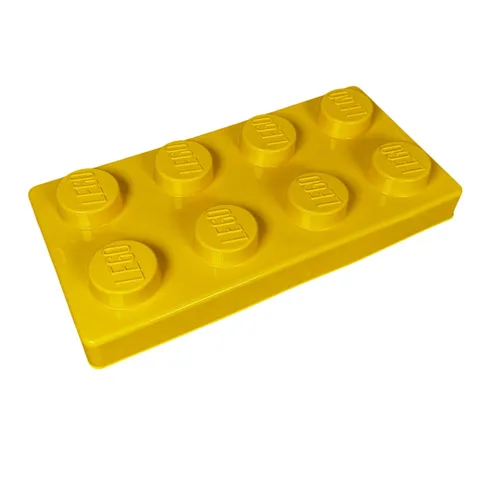 LEGO Brick Storage Box LID ONLY REPLACEMENT PART Yellow 8 Stud 14.5x7.25 2012