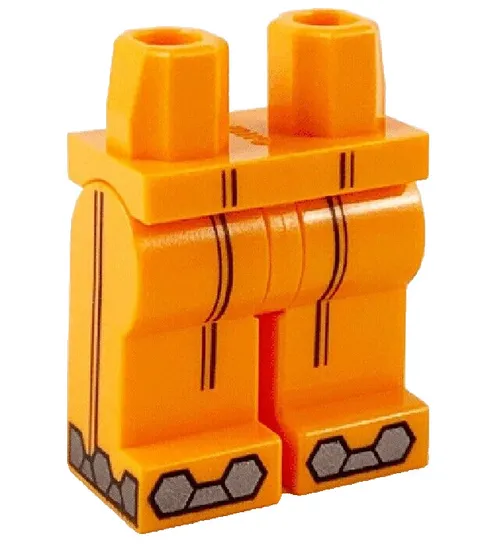 Lego 71029 Alien Minifig LEGS Orange Black Stripes Silver Hexagons Part D485