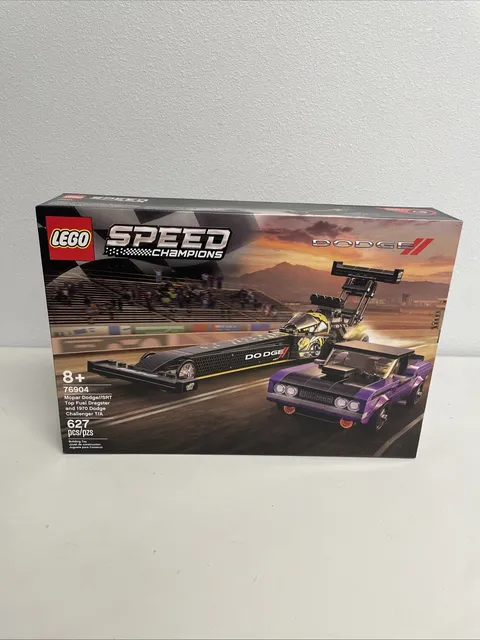 LEGO 76904 SPEED CHAMPIONS Mopar Dodge Top Fuel Dragster + 1970 Dodge Challenger