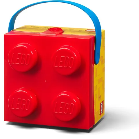 LEGO Storage Products 40240601 Red 4-Stud Box With Blue Silicone Handle NEW