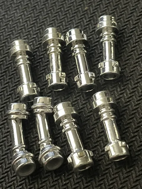 LEGO Part Chrome Silver Lightsaber Hilt 2x Angled lot