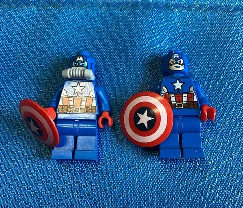 LEGO Captain America Brown Belt Marvel Avengers Mini Figure, Lot of 2