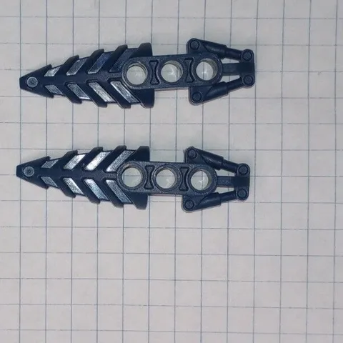 2 Bionicle Lego 50858 in Dark Blue Visorak Foot with 3 pin holes Genuine Lego