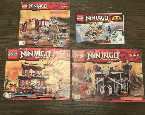 Lot of (4) Lego Ninjago Assembly Instruction Manuals. 2520, 2505, 2507, 70666