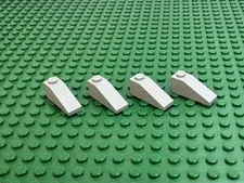 4x LEGO Old Light Gray Slope 33 3 x 1 w/Solid Stud on Bottom 1968 6950 #4286