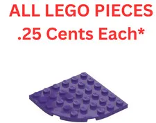 LEGO Plate 6x6 Round Corner Purple 6003 - Genuine LEGO Parts Pieces Bulk