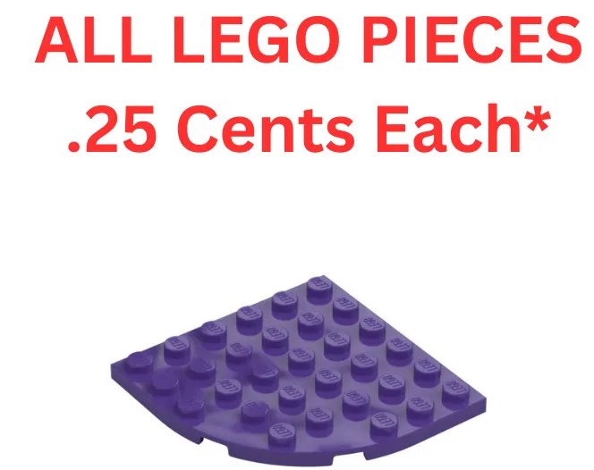 LEGO Plate 6x6 Round Corner Purple 6003 - Genuine LEGO Parts Pieces Bulk